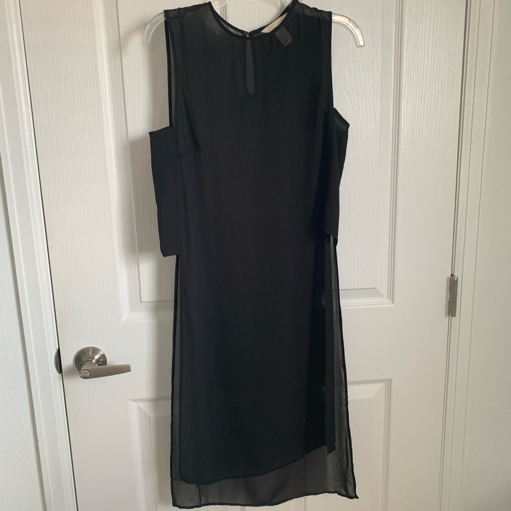 # 3/44 H&M Black Sheer Midi Dress